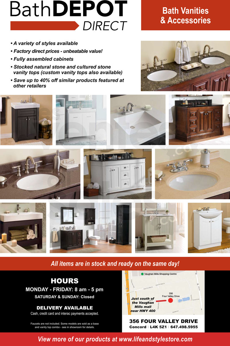 TORONTO Vanity sale up to 60 allsales.ca