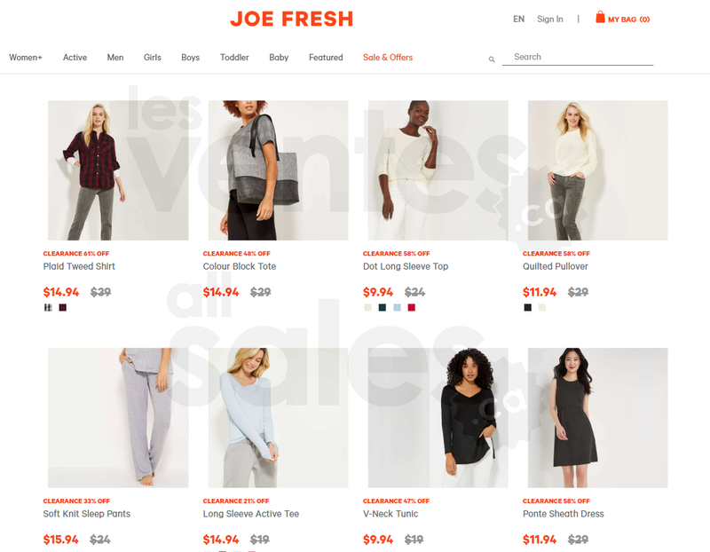 Joe fresh clothing online Clearance