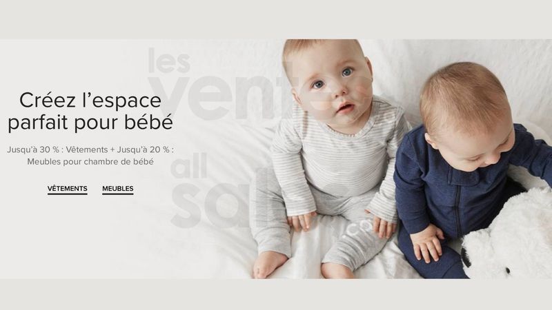 Promo vêtements bébé Outlet