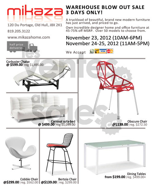 Gatineau Modern Furniture Factory Sale up to 75 allsales.ca