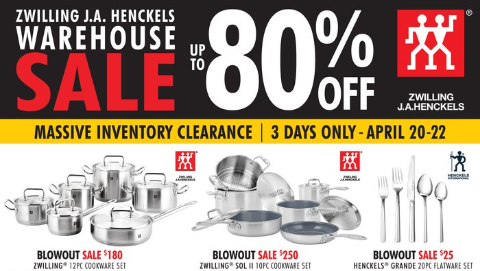 Zwilling J.A. Henckels Warehouse Sale | allsales.ca