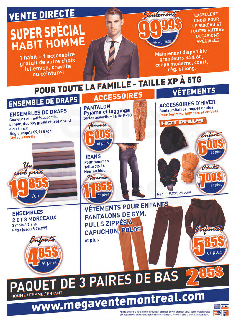 Méga Vente d'Entrepôt rabais 75 à 90 lesventes.ca