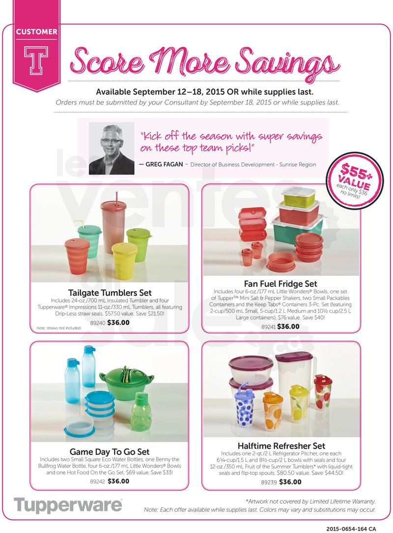 Tupperware Sets 36 only! value 5580 allsales.ca